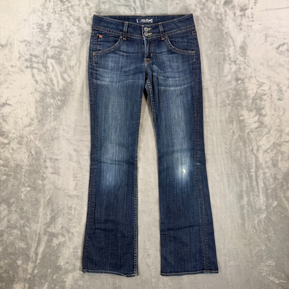 Hudson Beth Baby Bootcut Jeans Women's Size 28 Blue‎ Dark Wash Distressed Denim